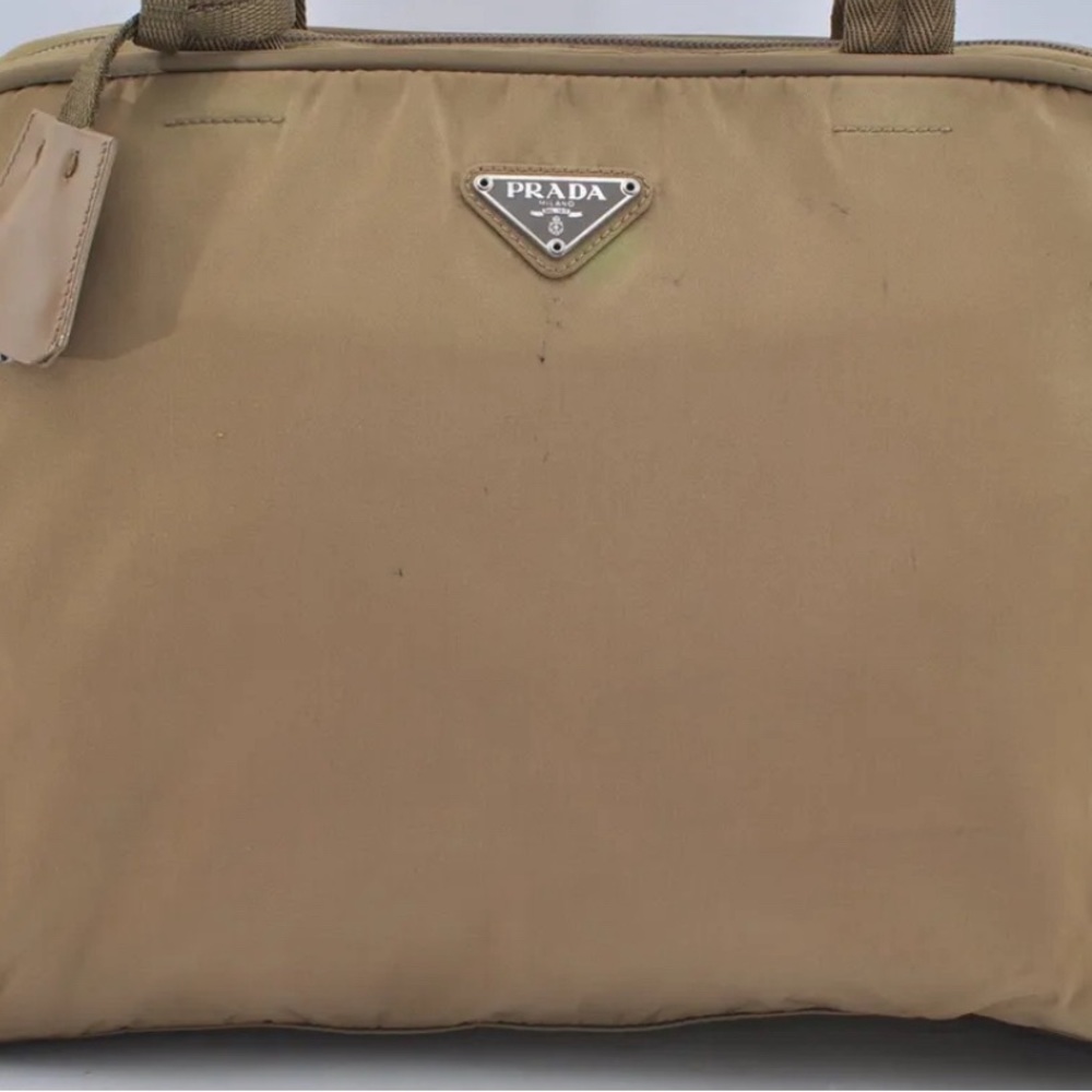 PRADA Vintage Nylon Tessuto Leather Shoulder Hand Bag Brown - Picture 2 of 14